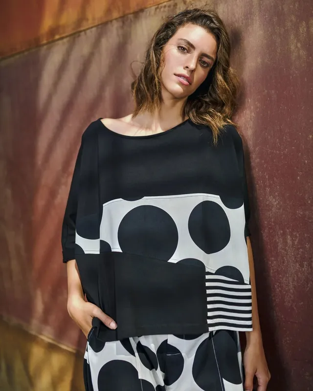 alembika-urban-rockefeller-dots-boxy-tee-mono image 1