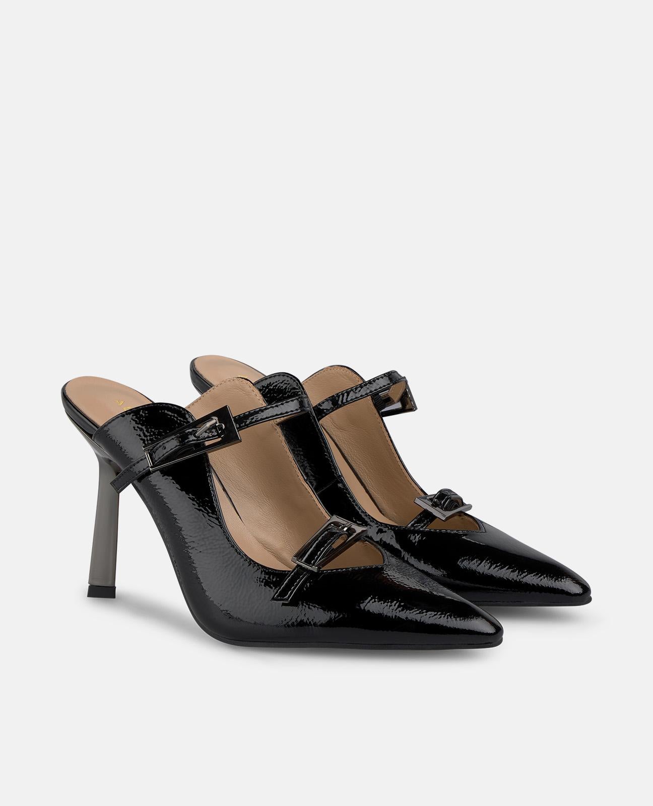 alma-en-pena-slingback-pumps-mit-doppel-schnalle-10-cm-schwarz image 2