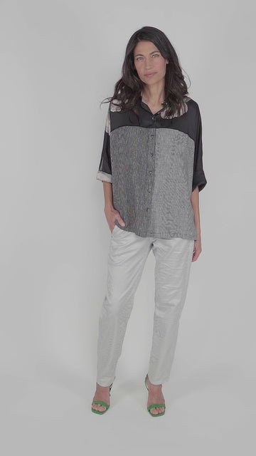 alembika-mia-rose-yoked-leinen-bluse-grey-mix image 6