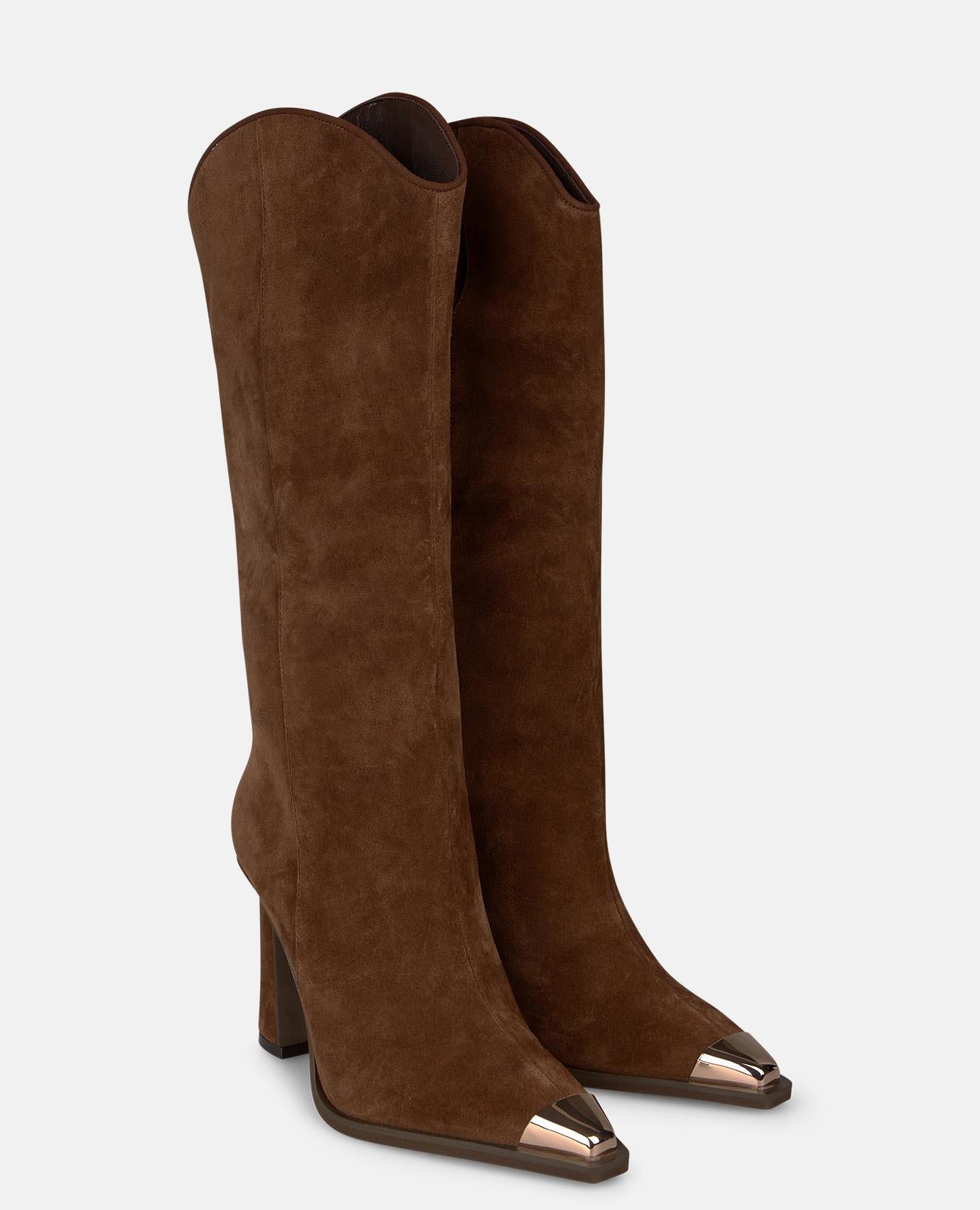 alma-en-pena-64205-stiefeletten-camel-suede-metallic-spitze-9-cm image 2