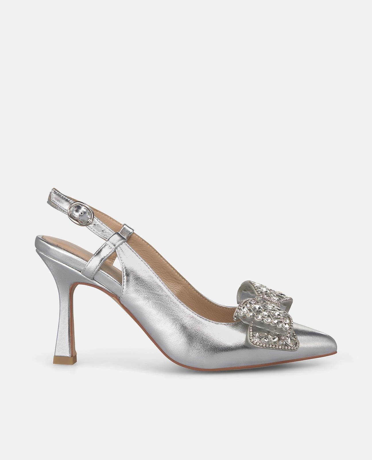 alma-en-pena-high-heel-bow-schuh-silber-9-cm image 1