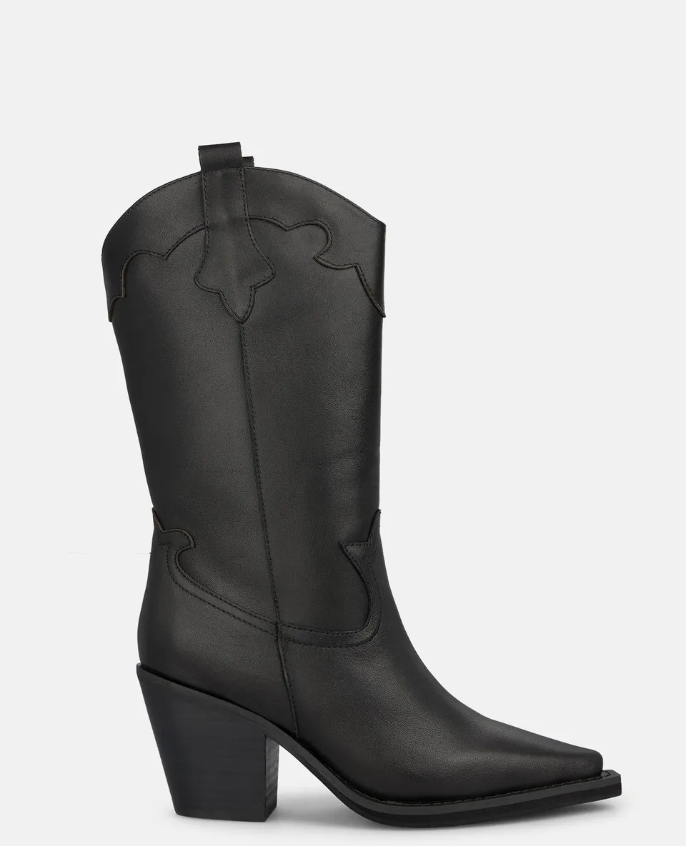 alma-en-pena-cowboy-stiefel-schwarz-nappa-7-cm-blockabsatz image 1