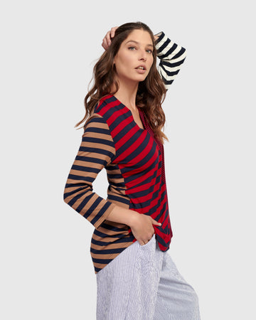 alembika-theodora-v-ausschnitt-top-stripes image 7