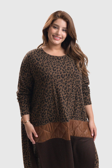 alembika-chiu-misto-ad207b-langarm-kleid-braun image 8