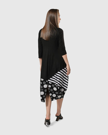 alembika-millennium-cocoon-dress-mix-v-neck-kleid-mit-taschen image 5