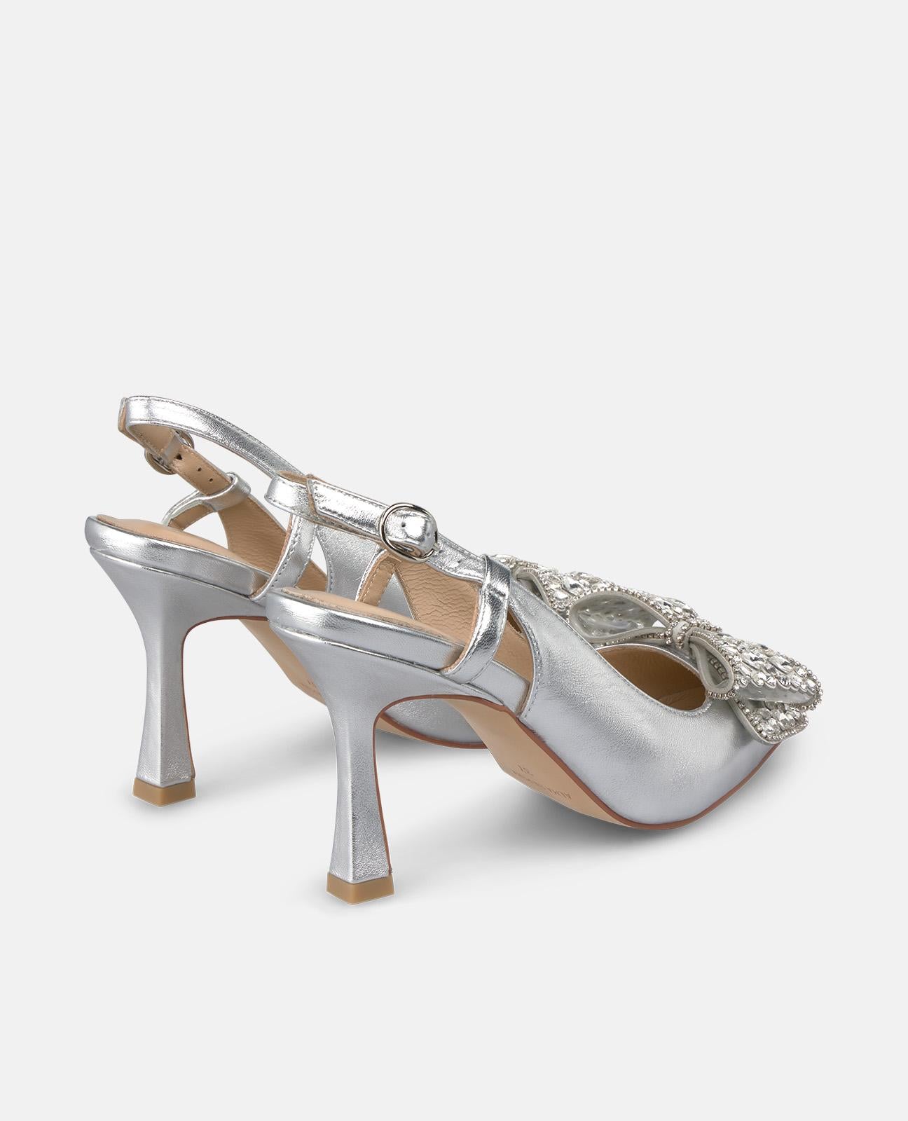 alma-en-pena-high-heel-bow-schuh-silber-9-cm image 3