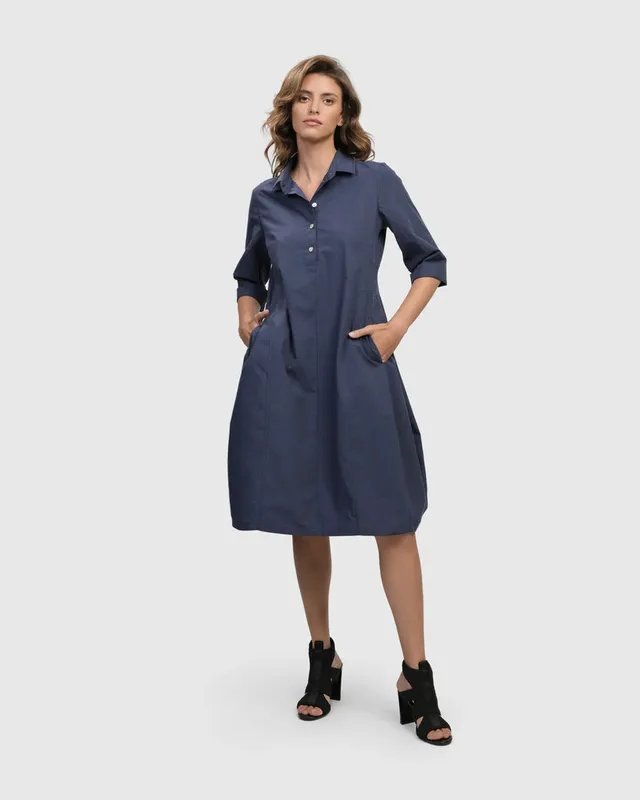 alembika-urban-corcovado-wonderful-kleid-navy-baumwolle image 1