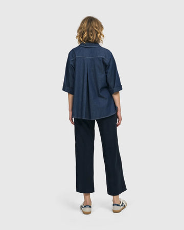 alembika-tallahassee-popover-bluse-denim-baumwolle image 2