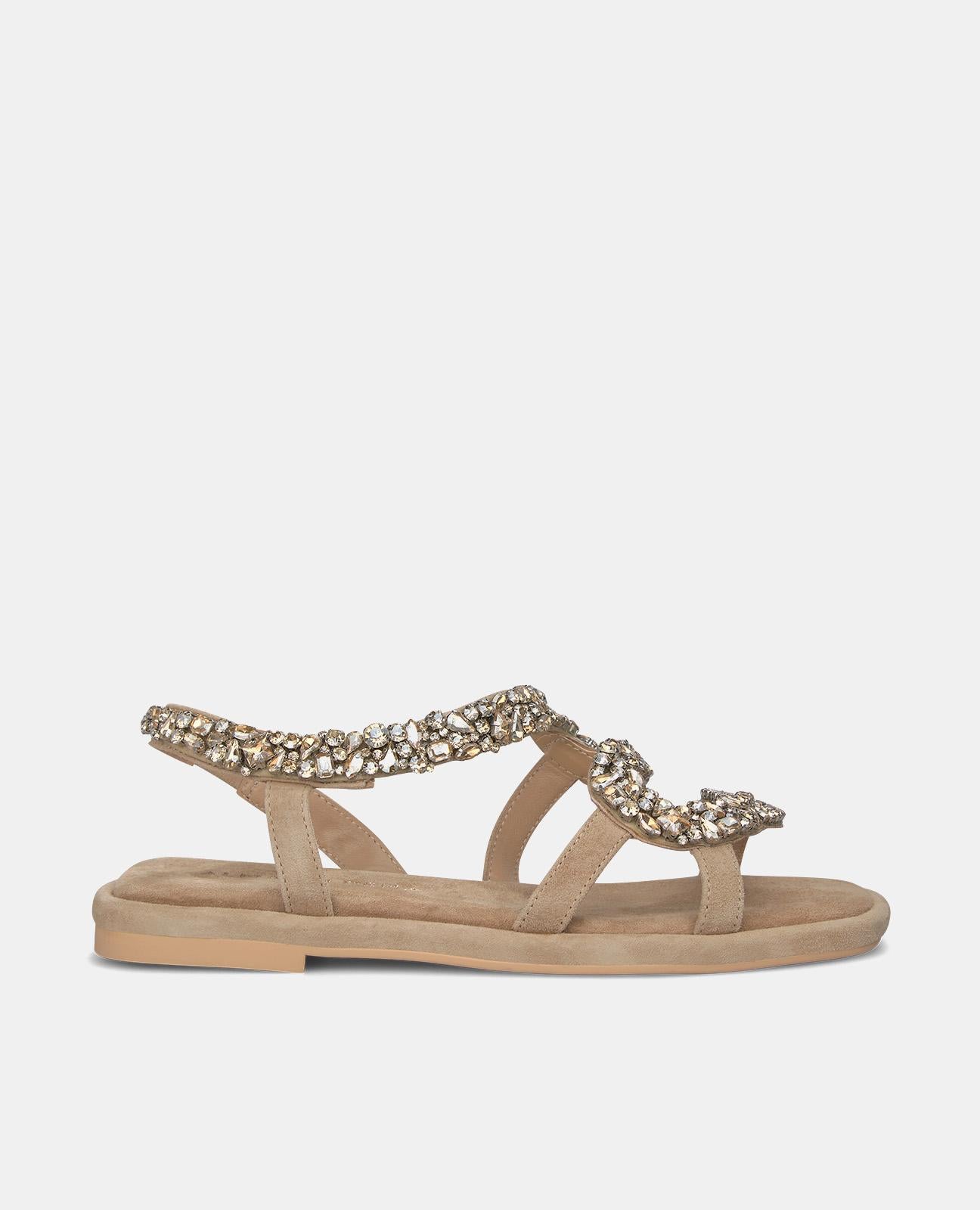 alma-en-pena-square-toe-snake-flache-sandale-arena-1-cm image 1