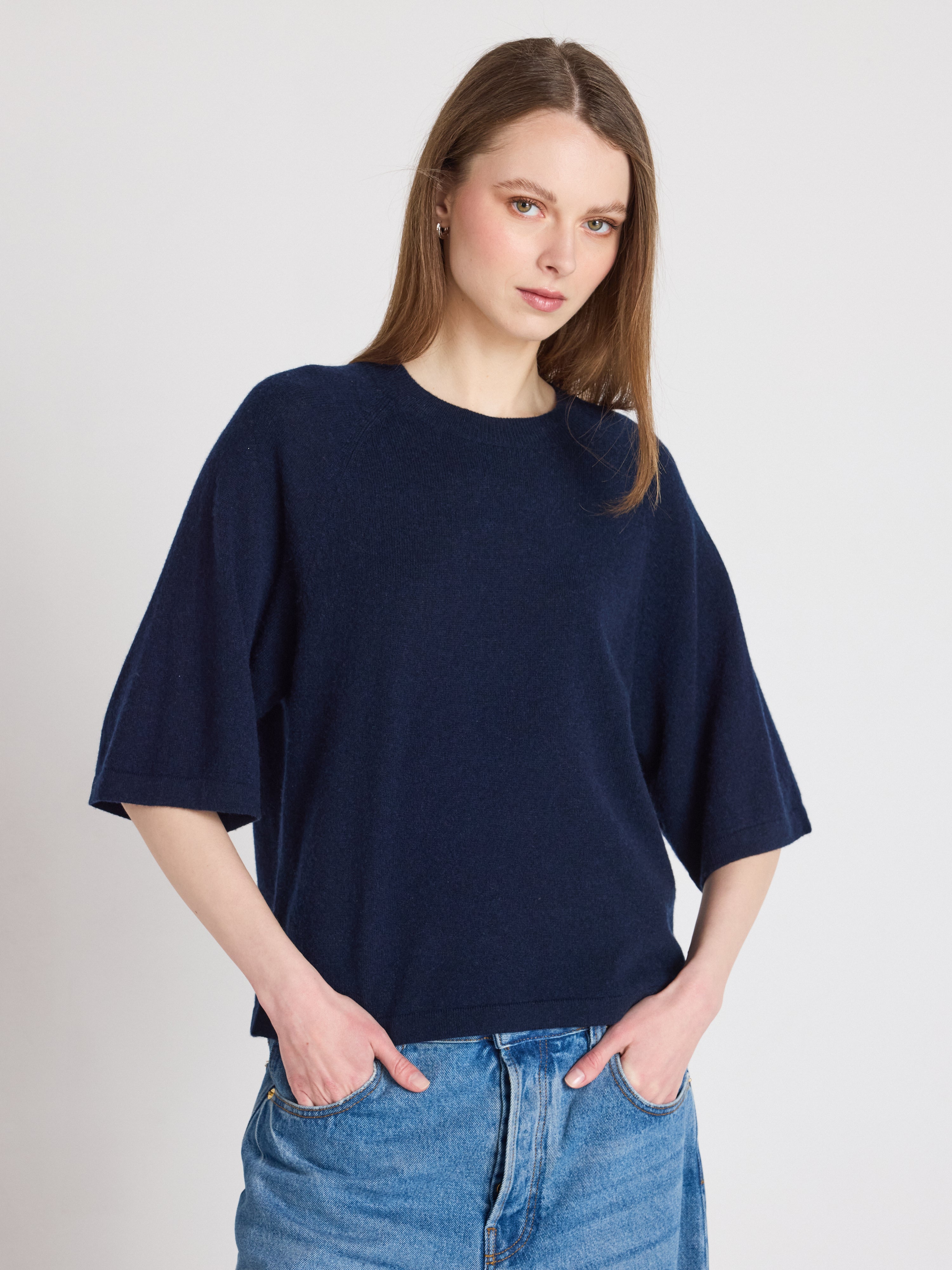 absolut-leana-kaschmir-pullover-damen-rundhals-oversize-navy image 6