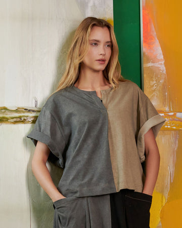 alembika-urban-agave-top-mix-cropped-shirt image 3