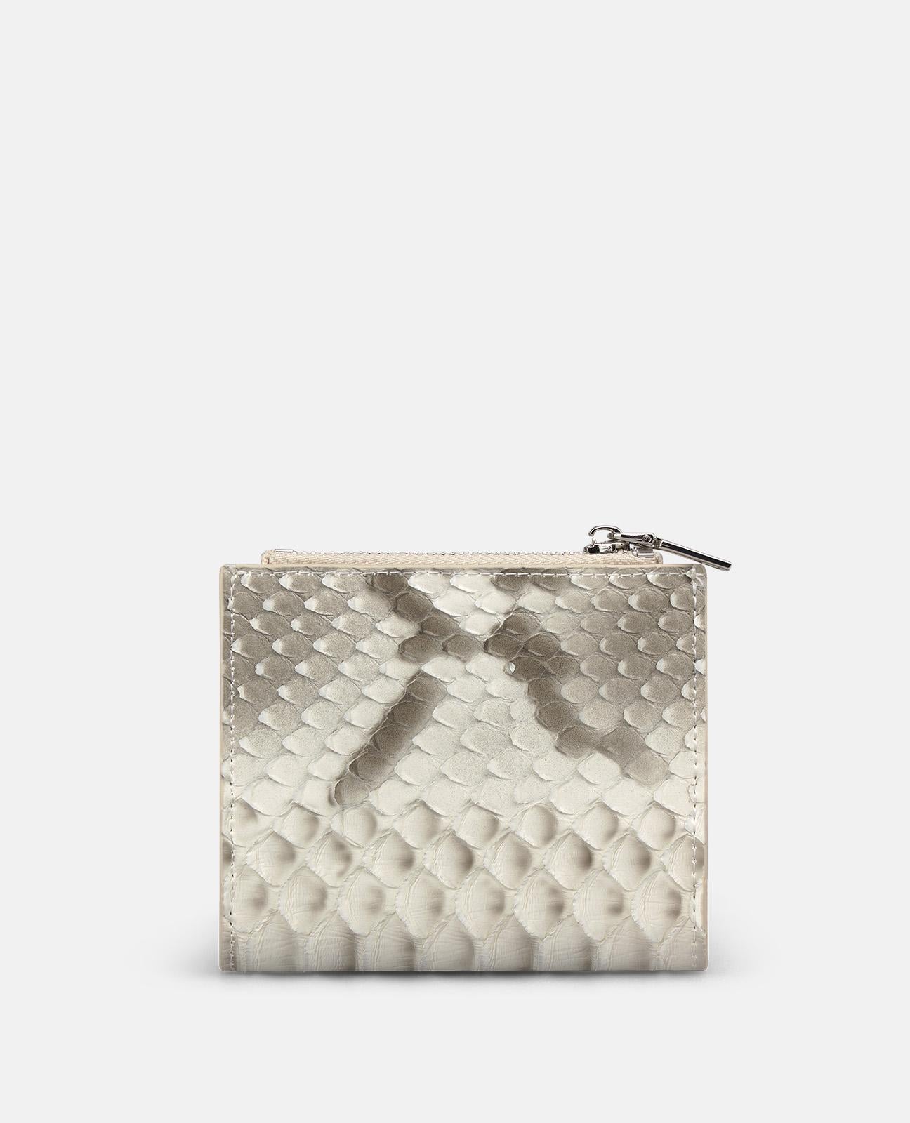 alma-en-pena-square-wallet-geldb-rse-grau-schlangen-optik image 2