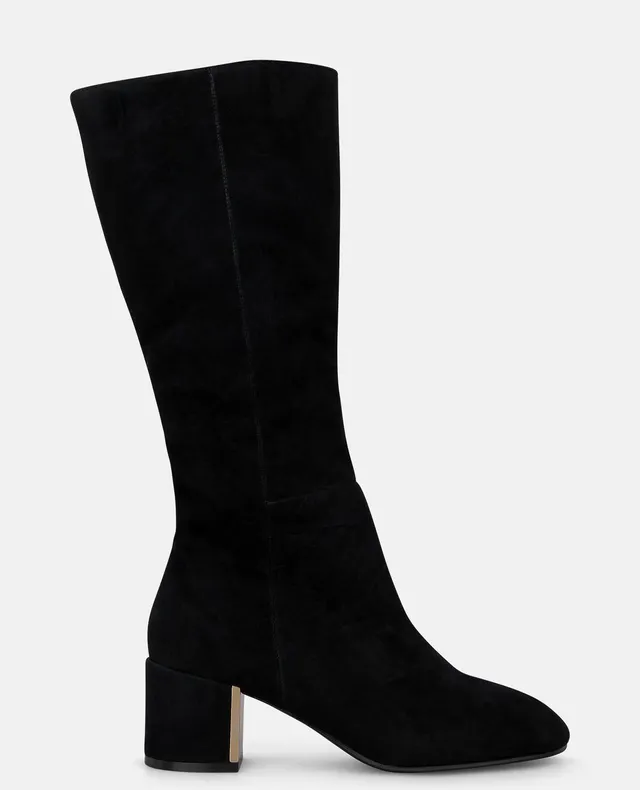 alma-en-pena-stiefel-wildleder-schwarz-rei-verschluss-5-5-cm-metallic-blockabsat image 1