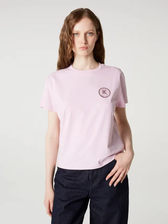 absolut-paddock-t-shirt-damen-rundhals-baby-pink-baumwolle image 1