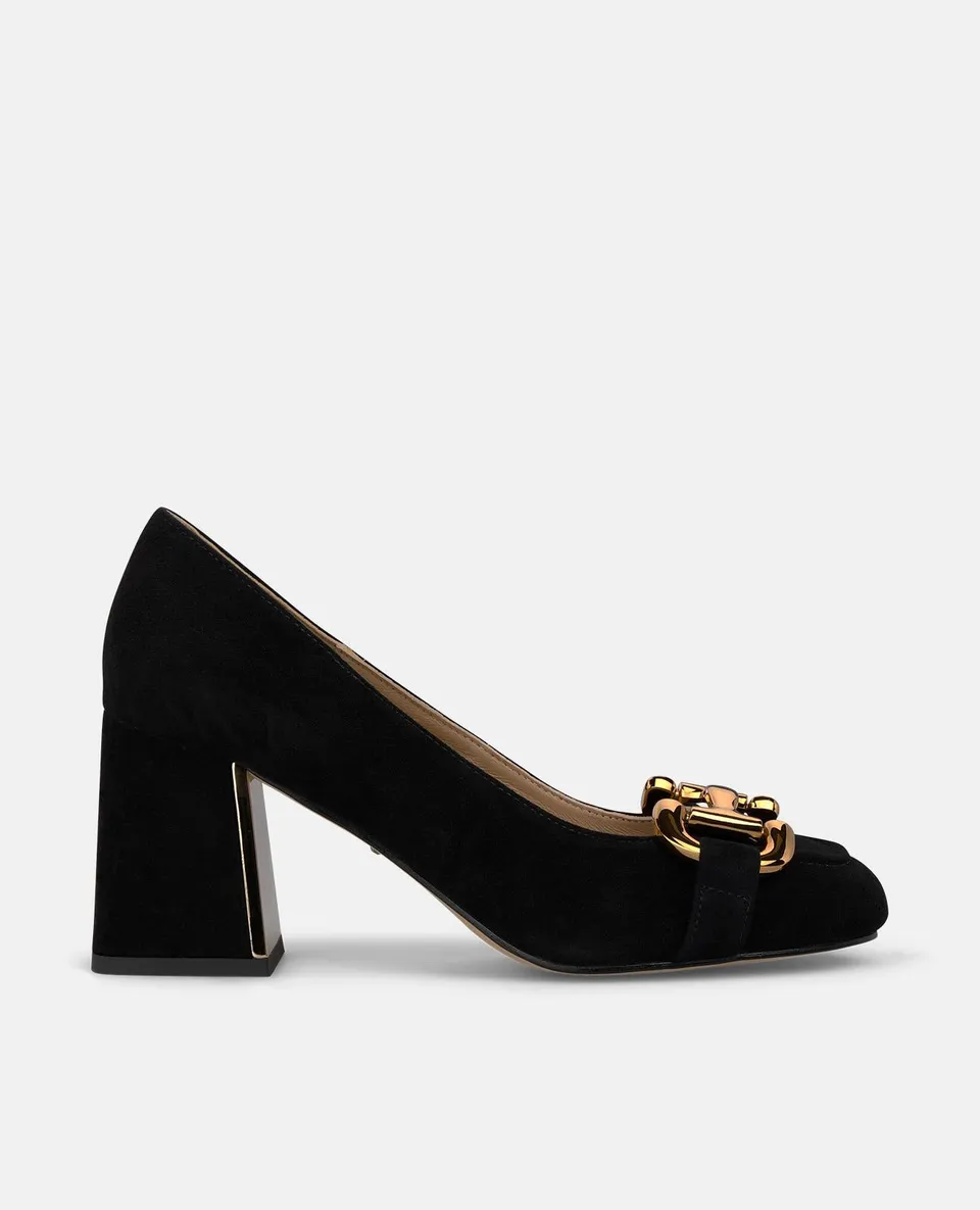 alma-en-pena-leder-pumps-blockabsatz-7-cm-metallic-negro image 1