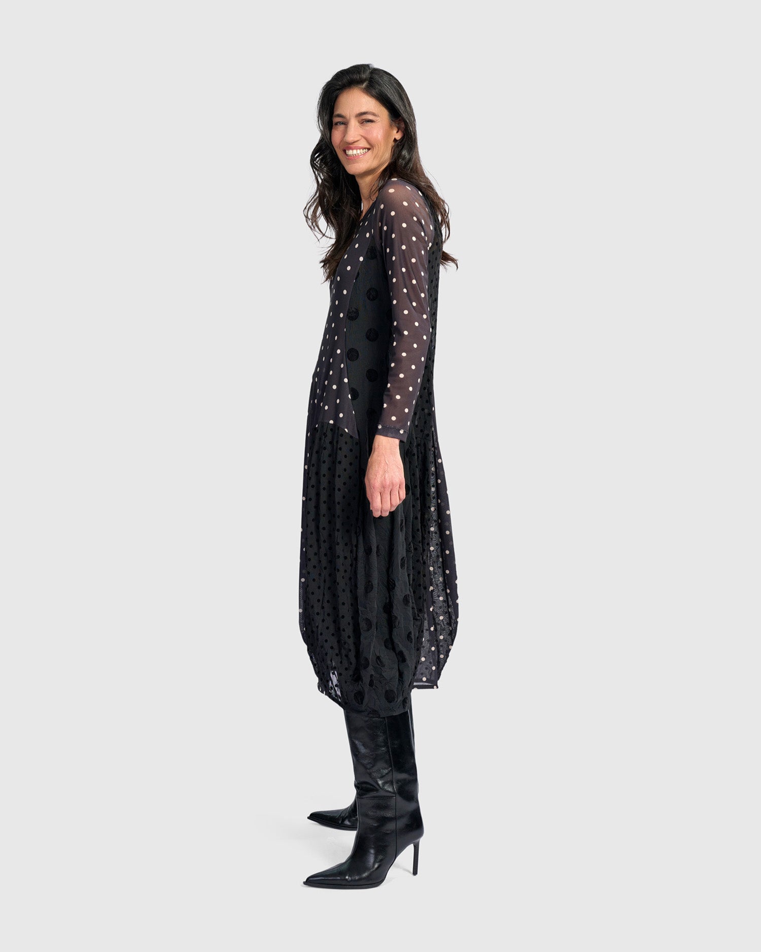 alembika-dottie-jolie-cocoon-kleid-schwarz-wei image 5