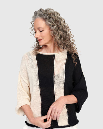 alembika-naomi-sweater-mix-schwarz-ecru-streifen image 3