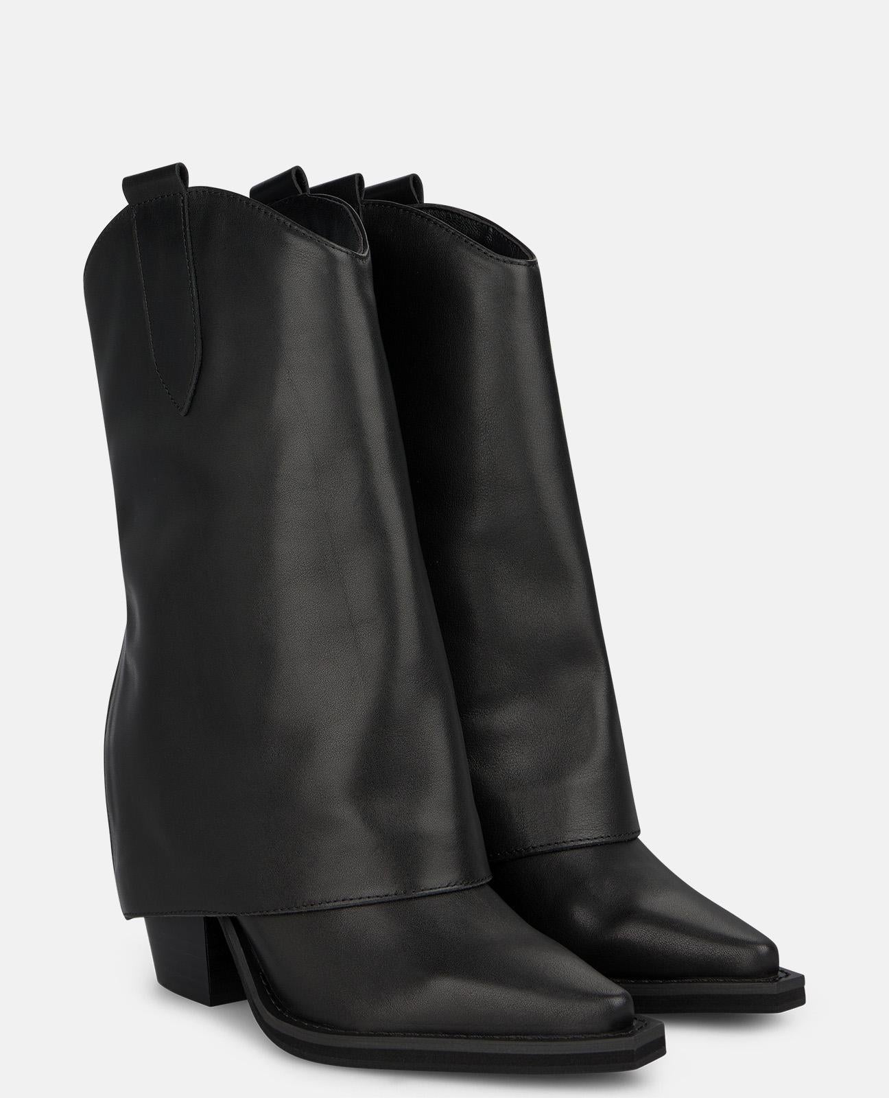 alma-en-pena-cowboy-boots-zip-nappa-stiefel-schwarz-7-cm image 2