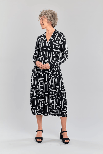 alembika-abstract-print-dress-mono-damen-jersey-kleid image 2
