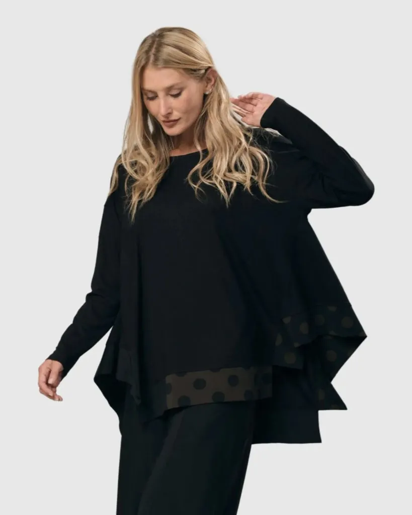 alembika-tekbika-dot-trapeze-top-tunika-khaki image 1