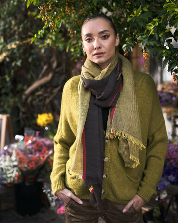 alembika-diana-cropped-cardigan-ochre image 2
