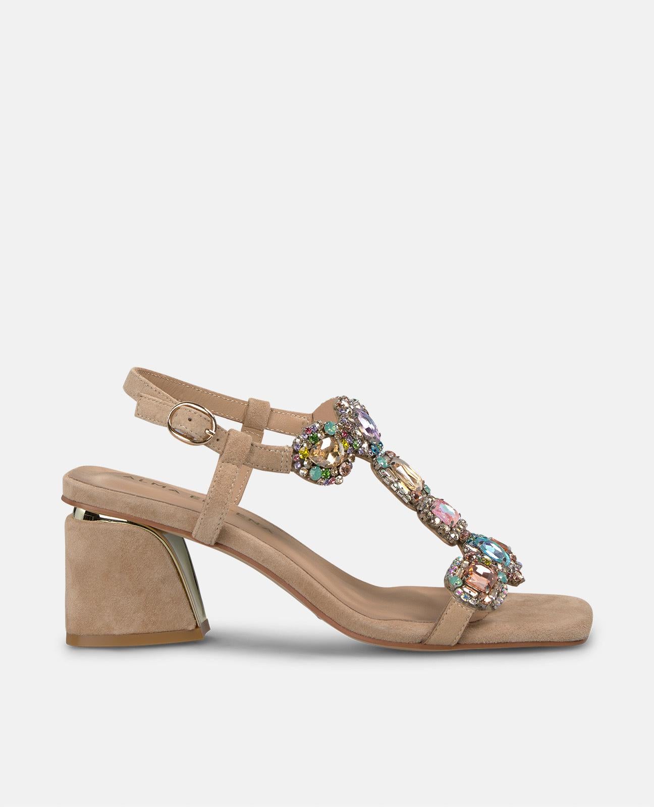 alma-en-pena-sandalette-mit-strass-breiter-absatz-6-cm-arena image 1