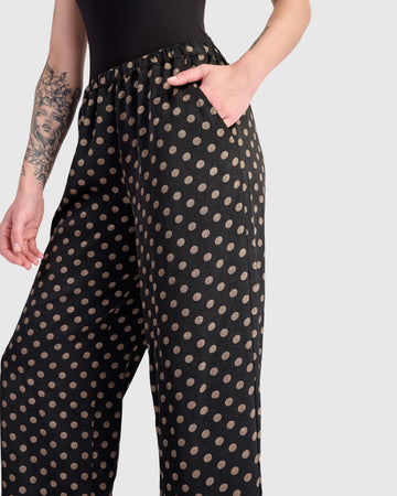 alembika-eclat-straight-pants-schwarz-bronze-dots image 3
