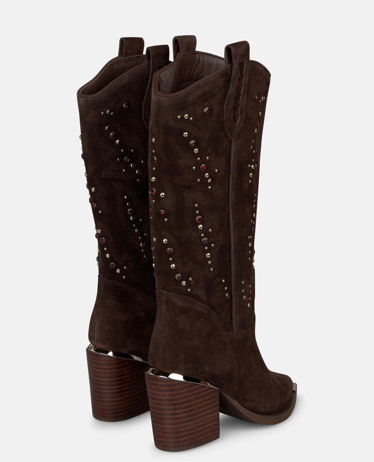 alma-en-pena-alfa-64076-cowboy-stiefel-aus-veloursleder-braun-7-5-cm image 3