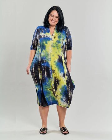 alembika-carla-cocoon-midi-kleid-tie-dye image 5