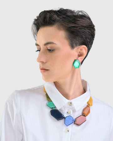 alembika-rainbow-faceted-bead-necklace-multi-lange-harz-kette image 3