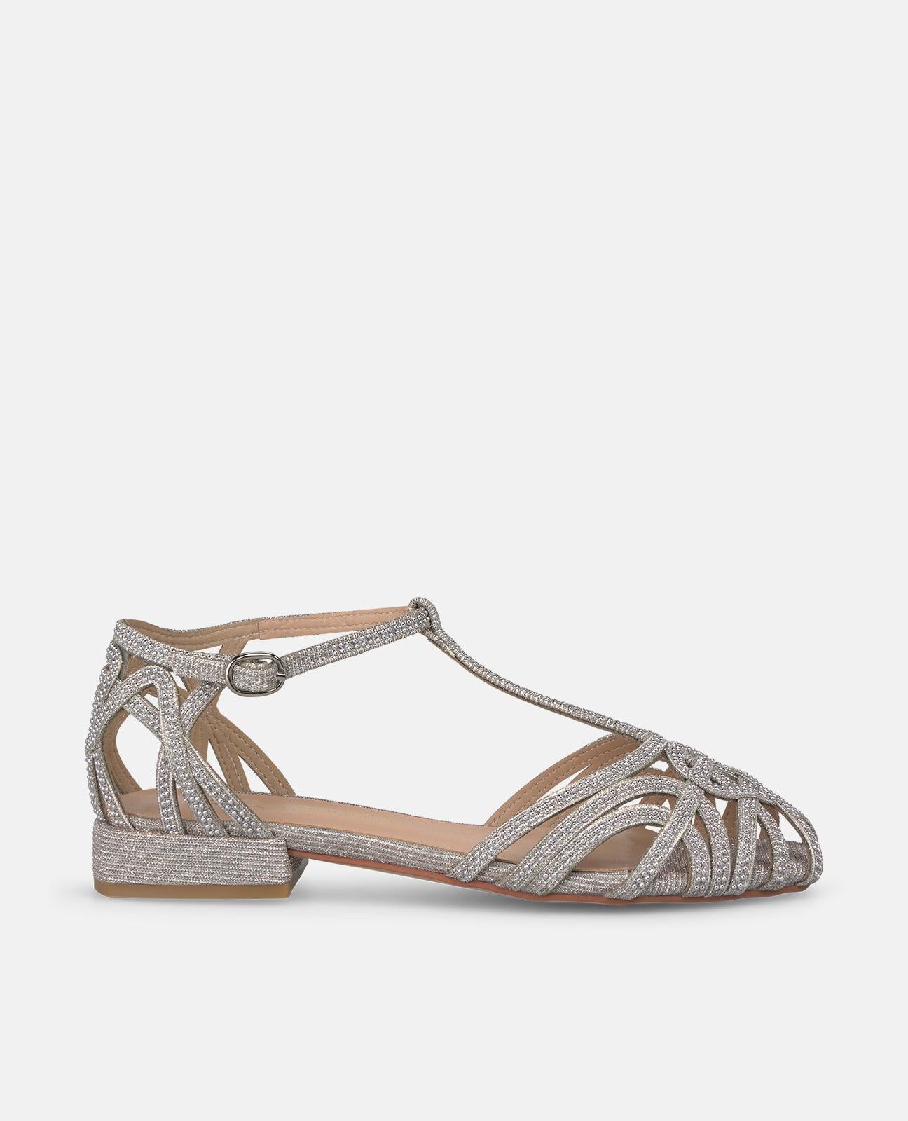 alma-en-pena-alfa-54172-clogs-silber-mit-strass-und-schnalle-2-3-cm image 1