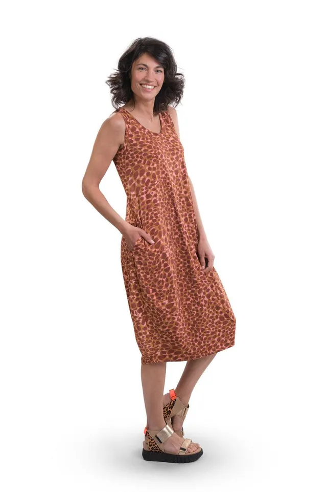 alembika-confetti-cocoon-kleid-orange-rmelloses-taschenkleid image 1