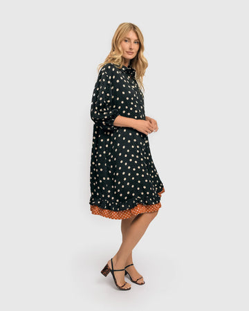 alembika-lara-ruffled-shift-kleid-dots image 2