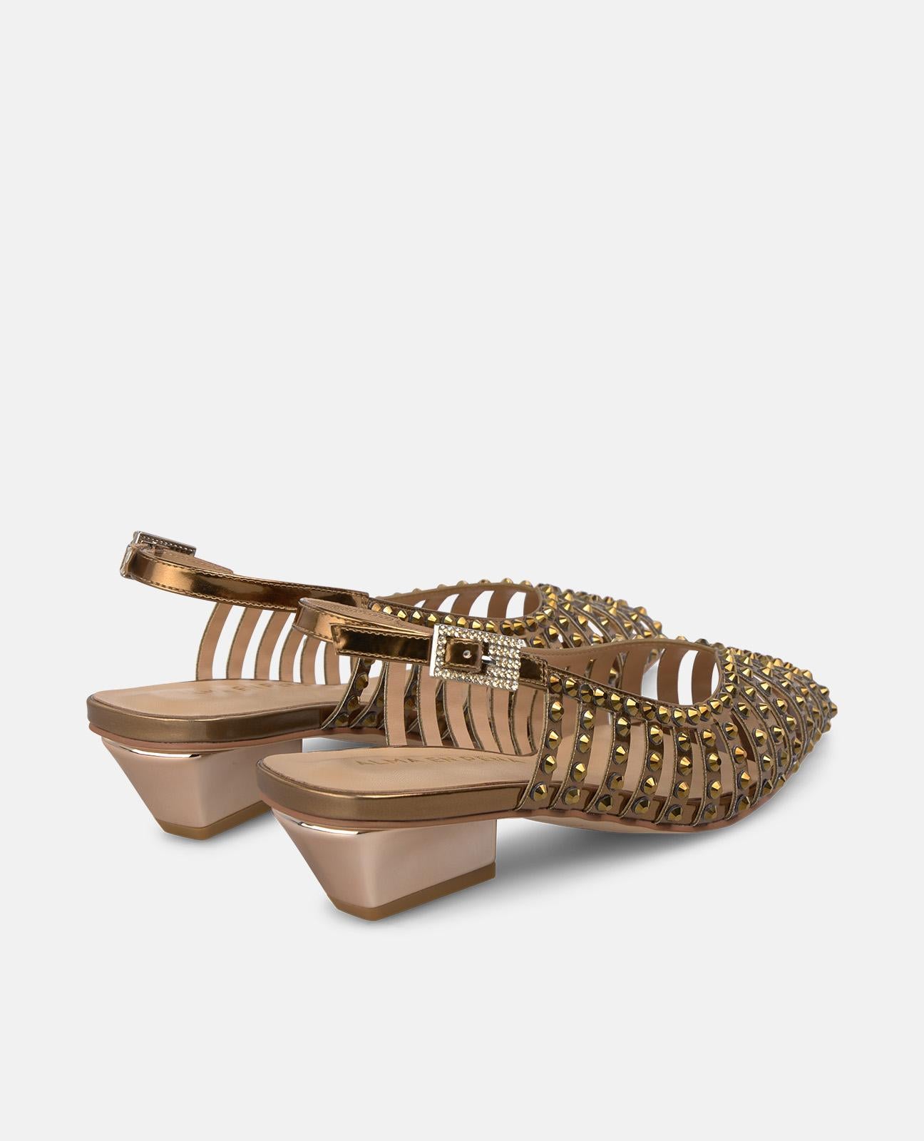 alma-en-pena-shiny-shoe-pumps-bronze-5-cm-blockabsatz image 3