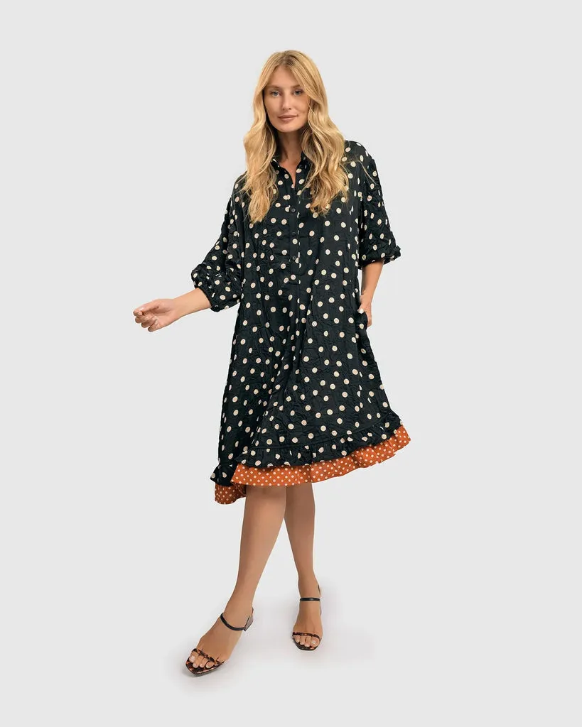 alembika-lara-ruffled-shift-kleid-dots image 1