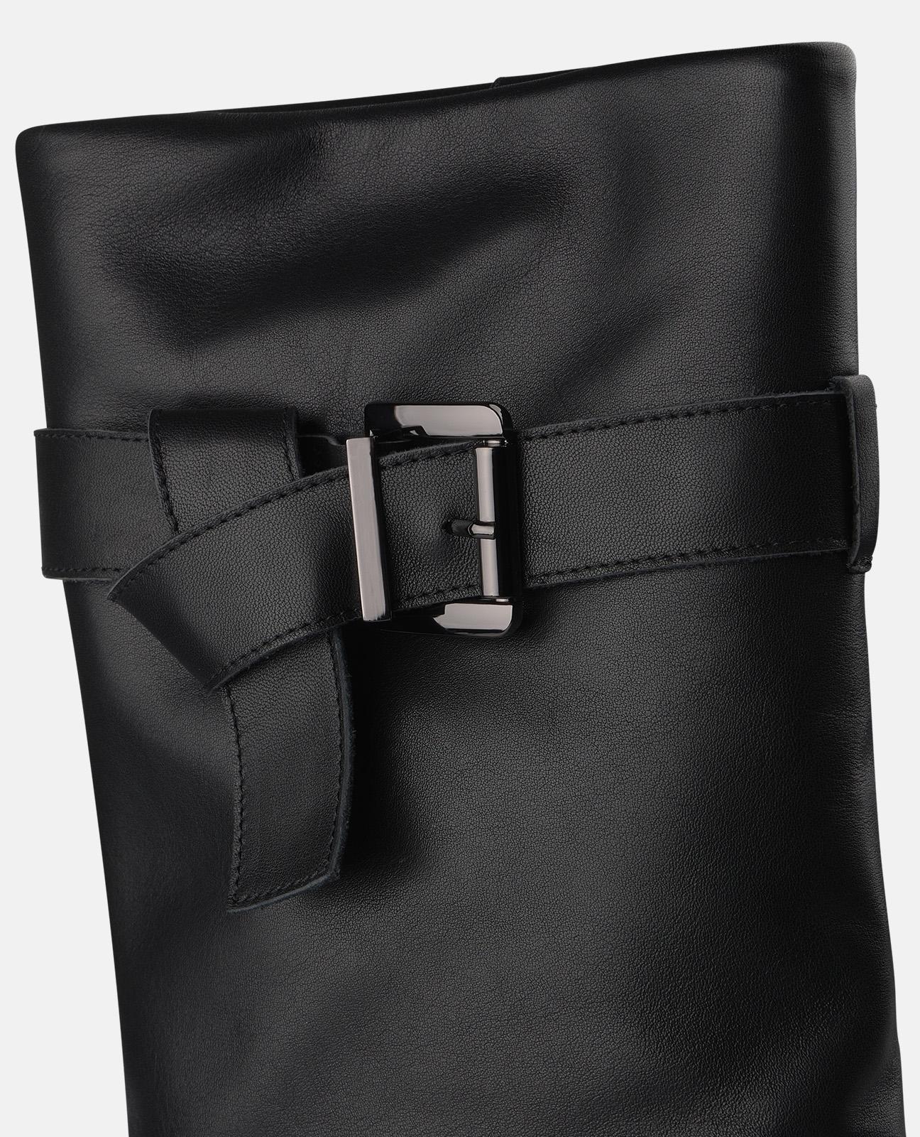alma-en-pena-alfa-64250-flache-nappa-stiefel-mit-schnalle-schwarz image 4