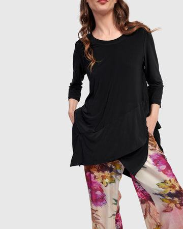 alembika-marielle-flounce-top-black-tunika-oberteil-mit-volant image 6