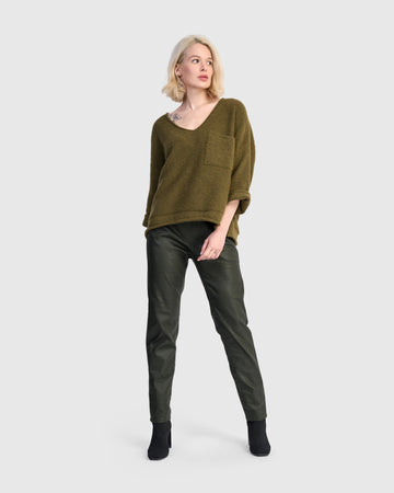 alembika-iconic-stretch-jeans-coated-forest image 5
