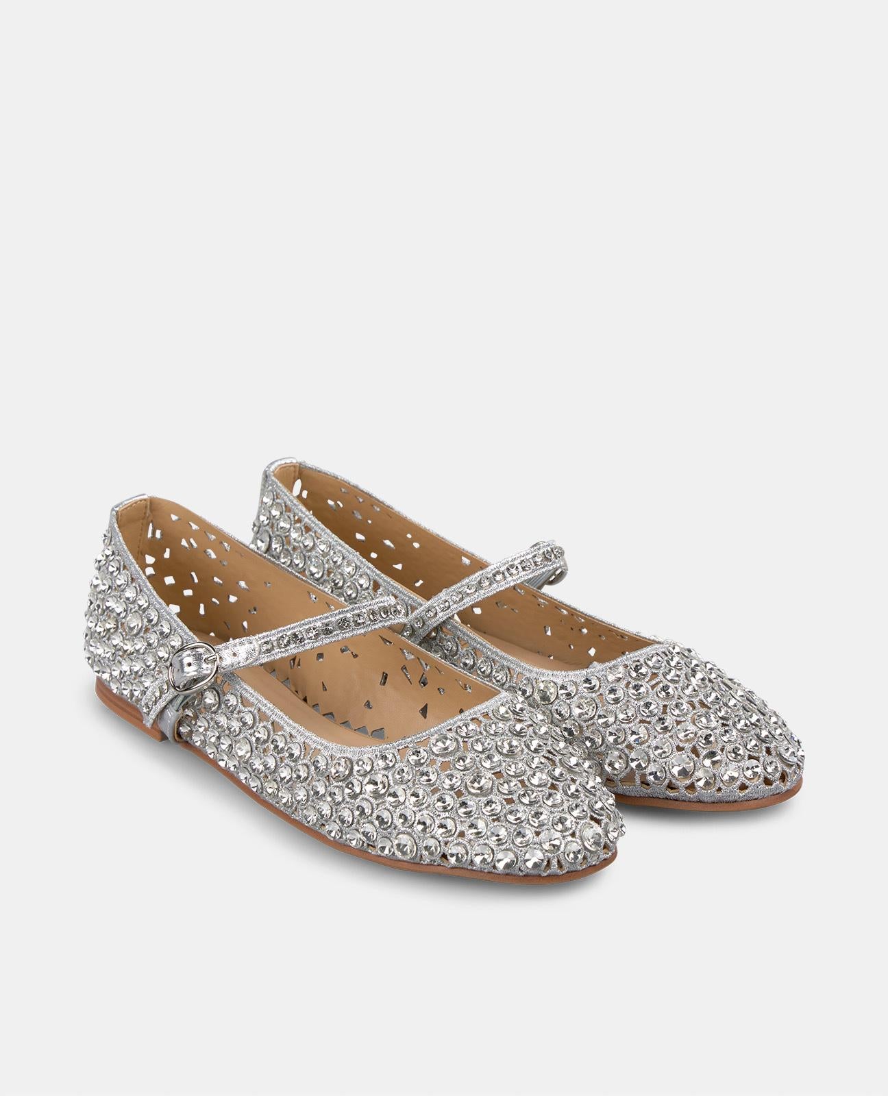 alma-en-pena-rhinestone-ballerina-flache-ballerinas-silber image 2