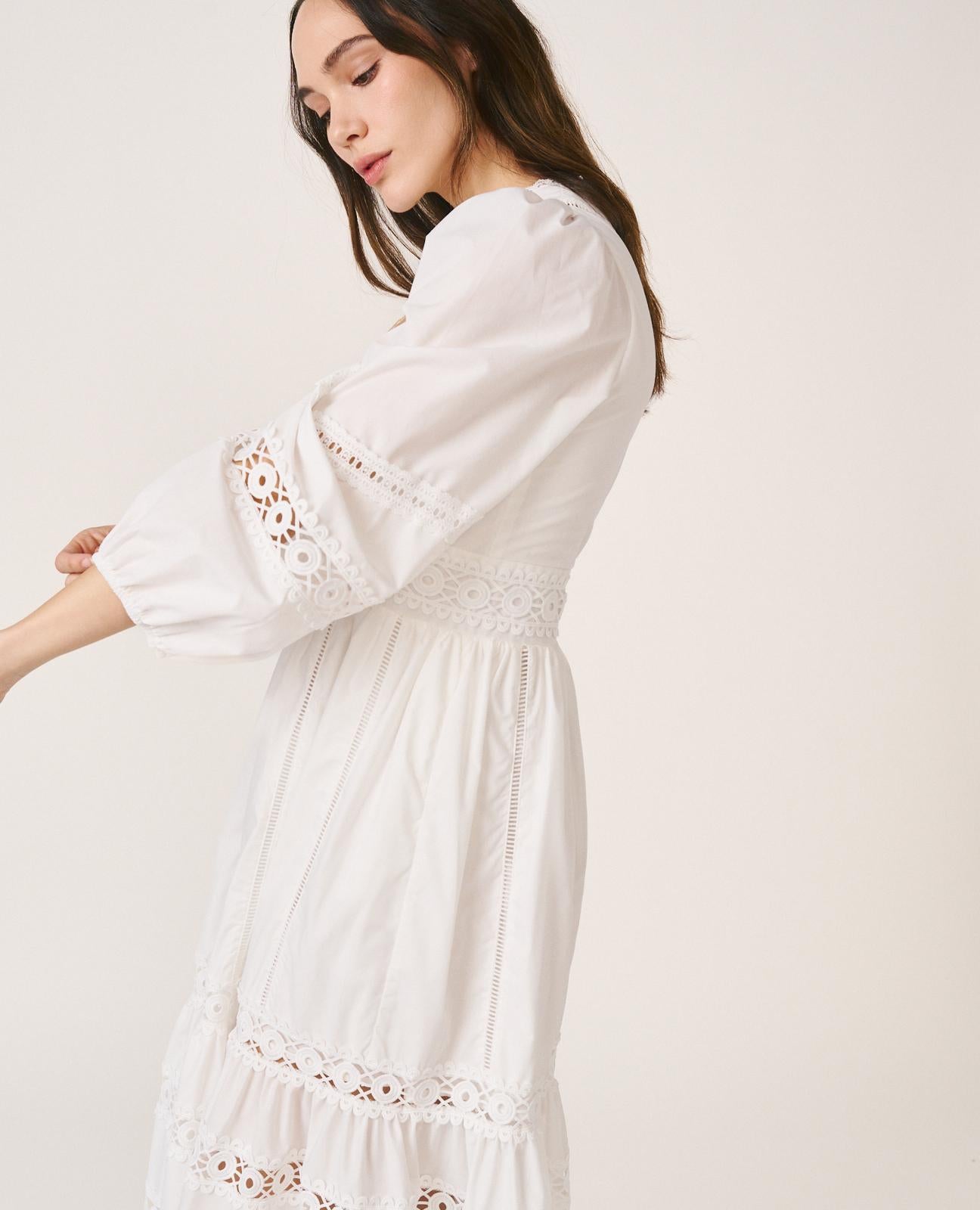 alma-en-pena-poplin-dress-midi-kleid-wei image 3