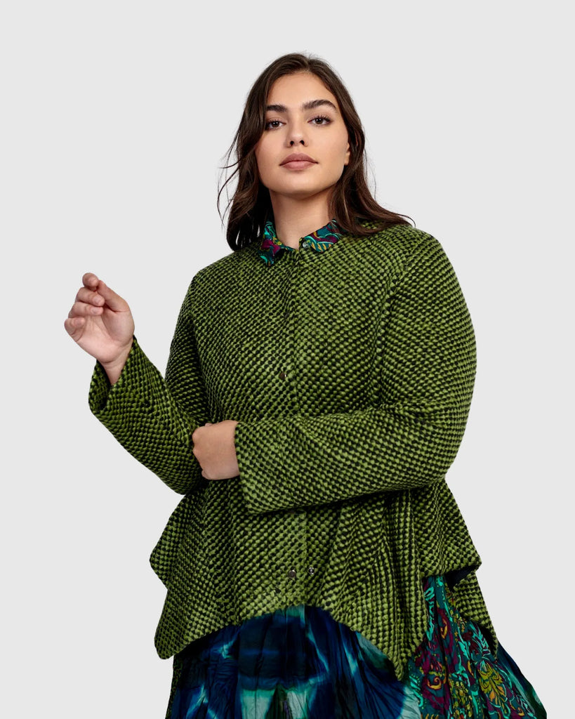 alembika-roxane-jacket-damen-strickjacke-green image 1