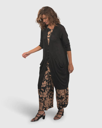 alembika-mini-rib-long-cardigan-black-damen-strickjacke image 3