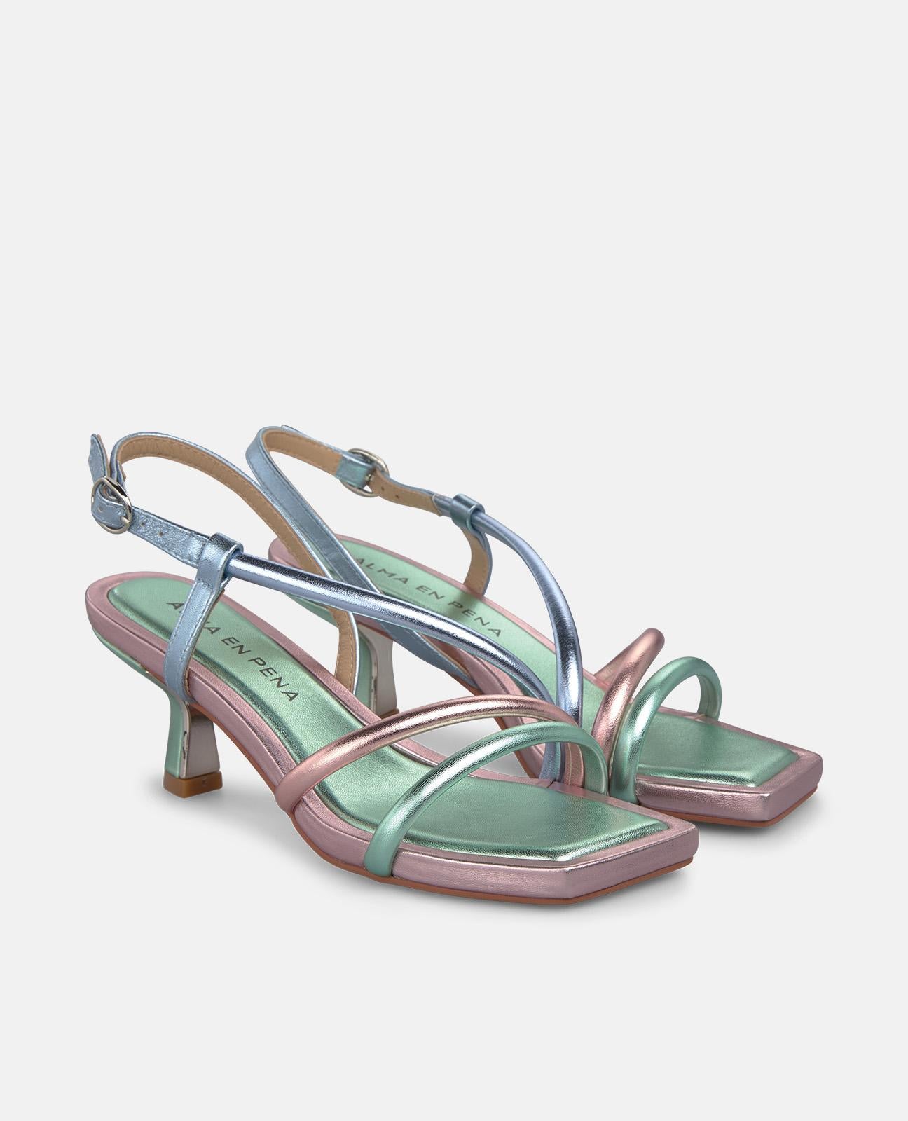alma-en-pena-multicolor-damen-riemchen-sandalen-5-5-cm-blockabsatz image 3