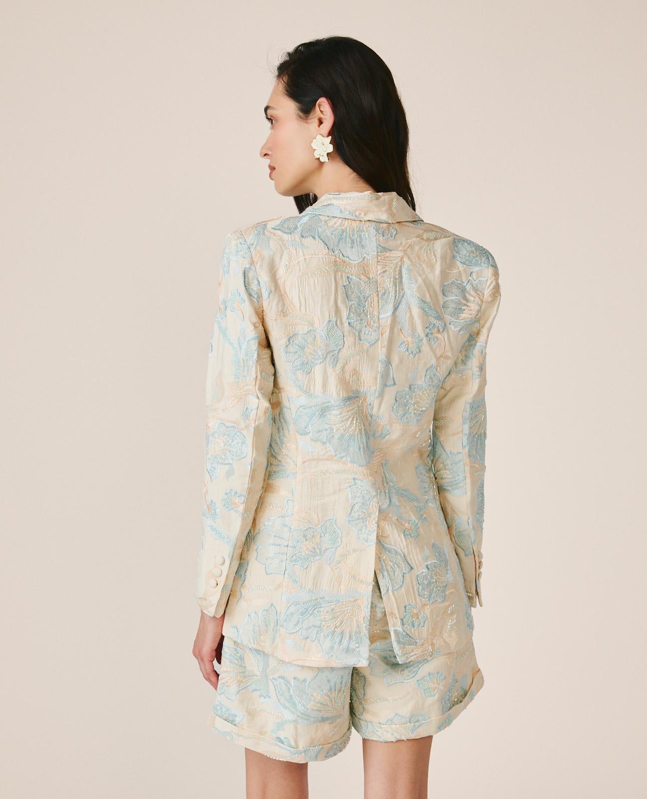 alma-en-pena-blazer-floral-mit-pailletten-blau image 8