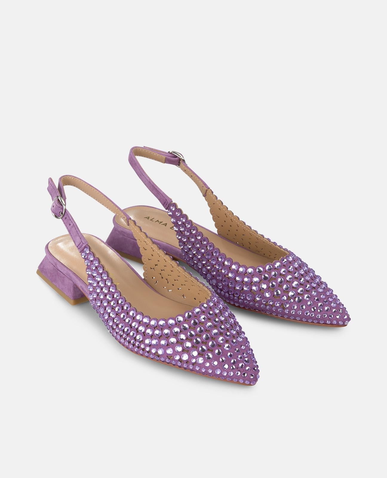 alma-en-pena-ballerina-mit-strass-violeta-spitze-zehen-2-cm-absatz image 2