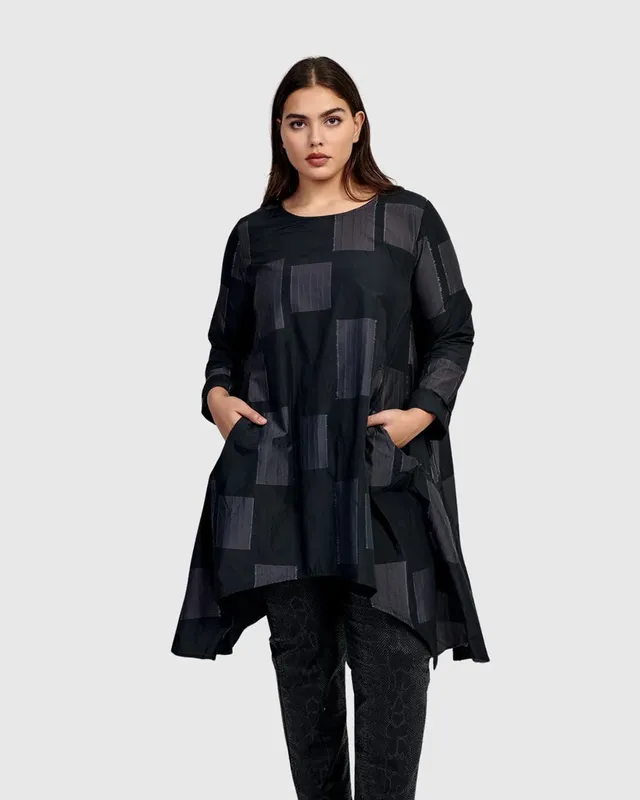 alembika-urban-tekna-oversized-tunic-top-squares-tunika image 1