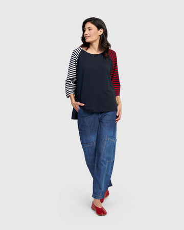 alembika-harlow-boxy-top-tunika-navy-stripes image 7