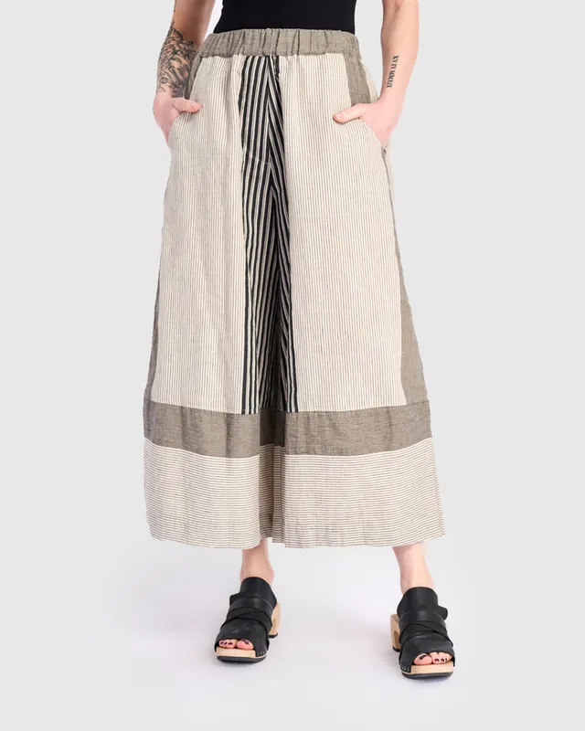 alembika-urban-marisol-wide-leg-hose-sand-stripes image 1