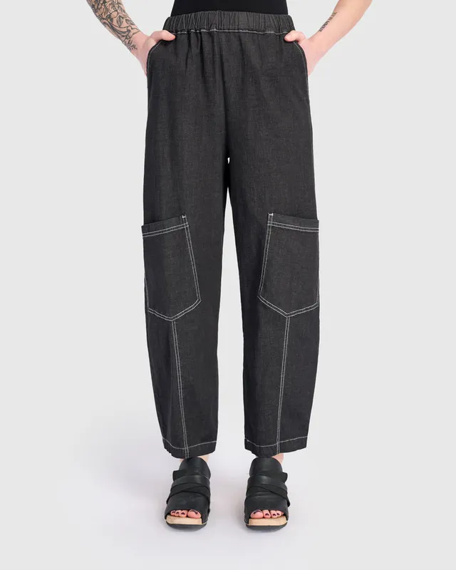 alembika-denim-papaya-relaxed-hose-schwarz image 1