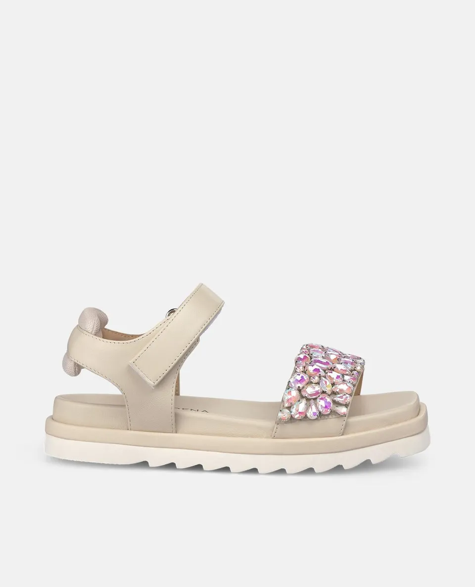 alma-en-pena-track-strap-flache-sandale-wei-strass-2-cm image 1
